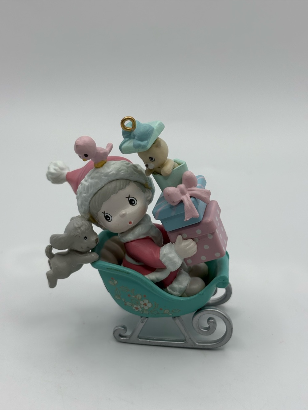 VTG 1992 Precious Moments "Guess Who's Coming For Christmas" Ornament 3.5”